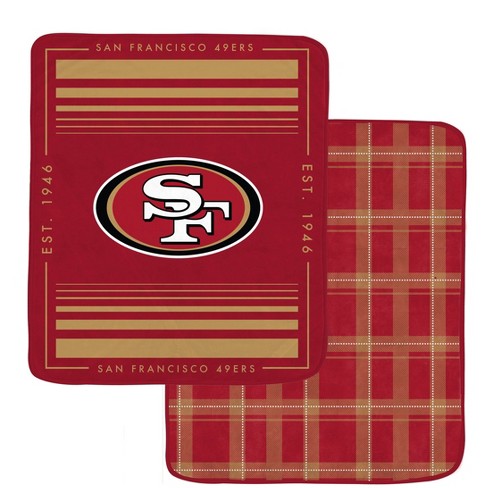 San Francisco 49ers 60 x 80 Helmet Stripes Flannel Fleece Blanket