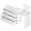 HDZNVF Makeup Vanity Table with Flip Top Tabletop with 7 Drawers, 9 Compartments and 3 Shelves, White - 4 of 4
