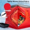 AMERLIFE Insulated Pop-Up Ice Fishing Tent, 3-Layer Oxford Fabric Ice Shanty with Waterproof Cover, Chimney Vent, Anchors, Ropes, and Carry Bag - 4 of 4