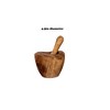 Rustic Olive Wood Mortar and Pestle – Handmade Mediterranean Herb & Spice Grinder – Durable Natural Wood Kitchen Tool - 2 of 2