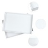 Unique Bargains Stackable PU Leather White Jewelry Trays with Removable Dividers Set of 2 - 3 of 4