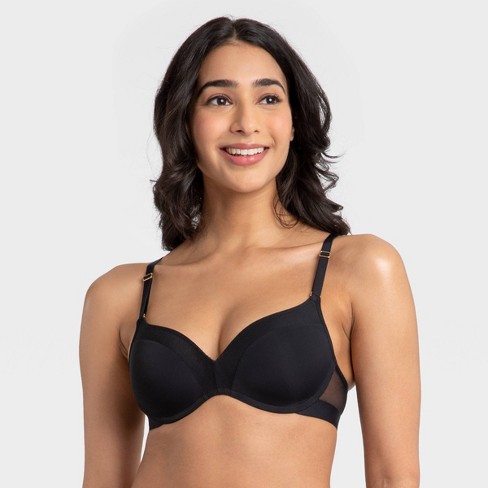 All.You.LIVELY Women's No Wire Push-Up Bra - Jet Black 32C