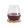 Juvale 4 Pack Natural Selenite Crystal Coasters for Drinks, Geode Slices with Gold Edge Trim, 3.75-4 In - 3 of 4