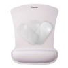 Insten Mouse Pad with Wrist Support and Keyboard Wrist Rest, Ergonomic, Easy Typing, Memory Foam For Gaming Office, Trapezoid L, White - 3 of 4