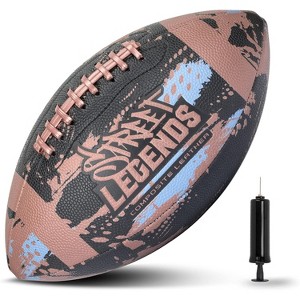 Street Legends Youth Football for Kids, Graffiti Printed Composite Leather Size 8 for Training, Practicing, & Recreational Play (Brown) - 1 of 4
