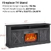 TackView Electric Fireplace Tv Stand for Tvs Up to 67", TV Stand & Entertainment Center with 23" Electric Fireplace Remote Control, Black - 3 of 4
