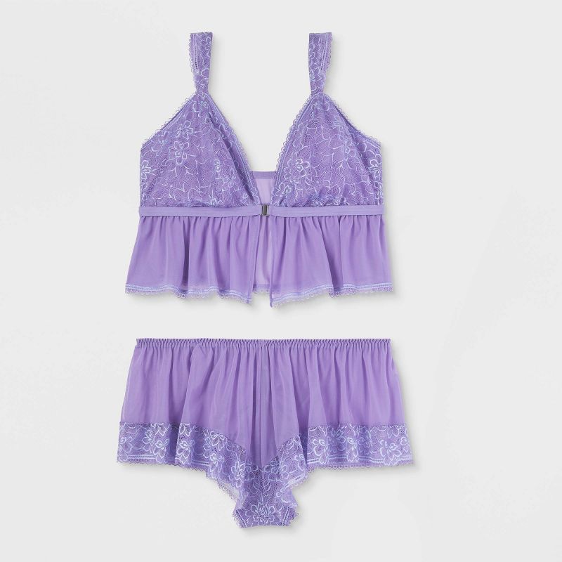 Women's Lingerie Cami and Shorts Set - Auden™ Purple, 5 of 6