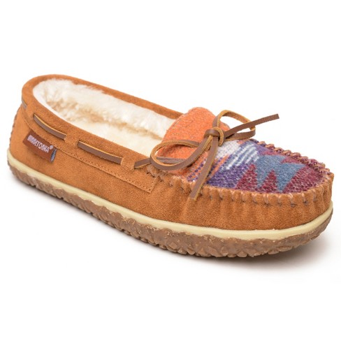 Minnetonka Women s Tilia Moccasin Slippers 40153 Brown Multi Multicolored 9 Target