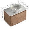 GDFStudio Ford Wall-Mounted Bathroom Vanity With Ceramic Round Sink - 3 of 4