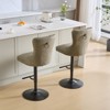 CAVINAS 25"-33" Luxury Swivel Bar Stools,Set of 2,Upholstered Counter Height Barstools with Adjustable Seat Height,Backs Comfortable Tufted - 2 of 4