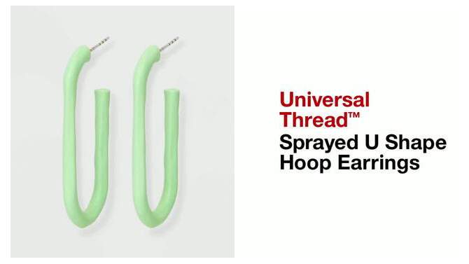 Sprayed U Shape Hoop Earrings - Universal Thread™, 2 of 9, play video
