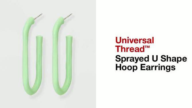 Sprayed U Shape Hoop Earrings - Universal Thread™, 2 of 5, play video