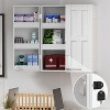 PAKASEPT Farmhouse Medicine Cabinet with Lock, Bathroom Wall Mounted with 2-Door and 9 Shelves - 4 of 4