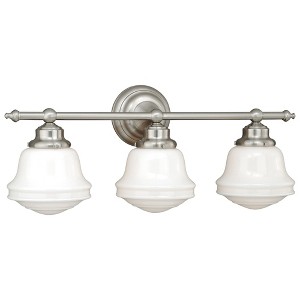 Vaxcel Huntley 3 - Light Vanity in  Satin Nickel - 1 of 4