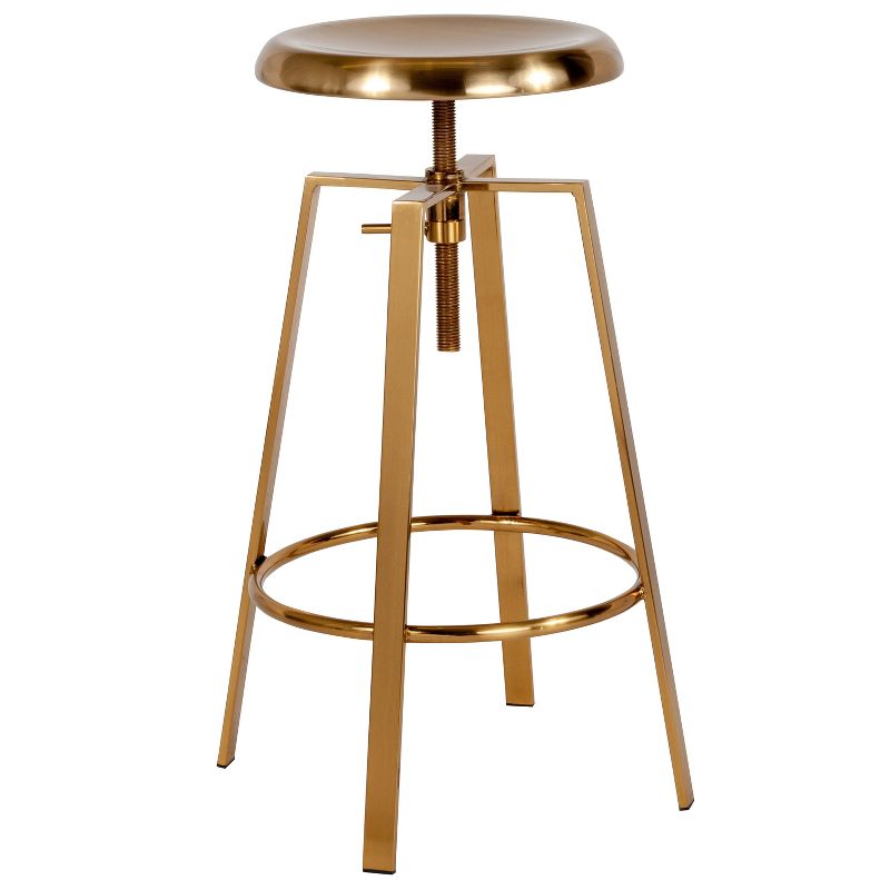 Flash Furniture Toledo Industrial Style Barstool with Swivel Lift Adjustable Height Seat, 1 of 11