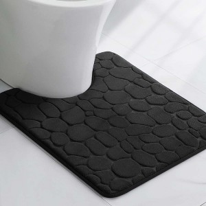 Evideco French Home Goods 3D Pebble Memory Foam Bath Mats - Bath Mat, Runner Mat, and Contour Mat Available in 10 Colors - 1 of 4