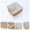 REGALWOVEN Square Fabric Collapsible Storage Basket Bin with Handle for Shelves Closet - 2 of 4