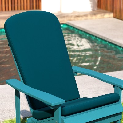 Teal High Back Water Resistant Adirondack Chair Cushions Set
