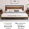 Bed Frame with Wood Headboard & Footboard, Rustic Brown Platform Bed with Under-Bed Storage, No Box Spring Needed - 4 of 4