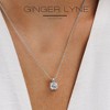 Princess Cut Solitaire Necklace for Women Sterling Silver 2 Ct Cubic Zirconia 18" Chain Ginger Lyne - 3 of 4