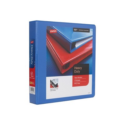 Staples Heavy Duty 1 1/2" 3-Ring View Binder Periwinkle (24678) 56290-CC/24678