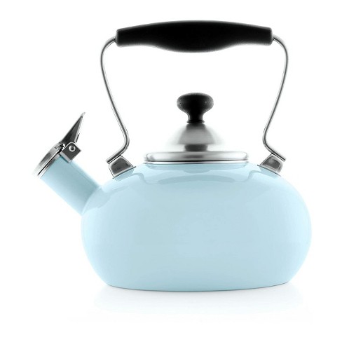 Chantal Ceylon Enamel-on-steel Whistling Tea Kettle (1.6-quart, Aqua) :  Target