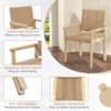 Tangkula 2PCS Chair Rubber Wood Dining Armchairs Paper Rope Woven Seat Balcony Patio - 2 of 4