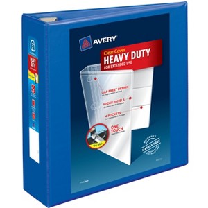 Avery Heavy-Duty View 3 Ring Binder, 3" One Touch EZD Rings, 3.5" Spine, 1 Pacific Blue Binder (79811) - 1 of 4
