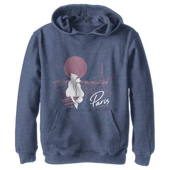 Boy's Aristocats Duchess and Thomas Love in Paris Pull Over Hoodie