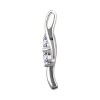 Pompeii3 Forever Us Two Stone Diamond Pendant 3/8 Carat 10K White Gold & 18" Chain - 2 of 3