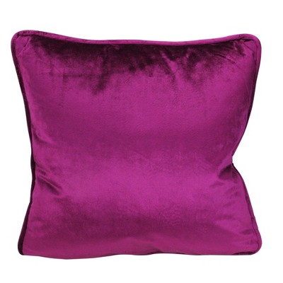 Northlight 17" Square Solid Plush Indoor Throw Pillow - Purple