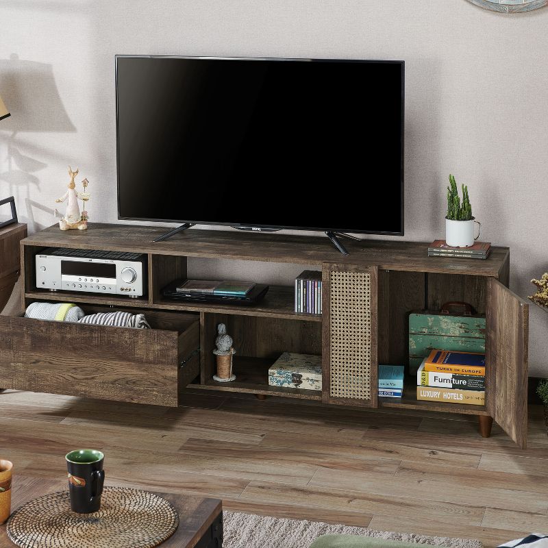 Niles TV Stand for TVs up to 80&#34; Reclaimed Oak - HOMES: Inside + Out, 4 of 10