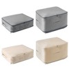NewHome"Large Foldable Storage Bag for Comforters, Bedding, Pillows, Clothes with Self Compression & Zippers"apricot - 4 of 4