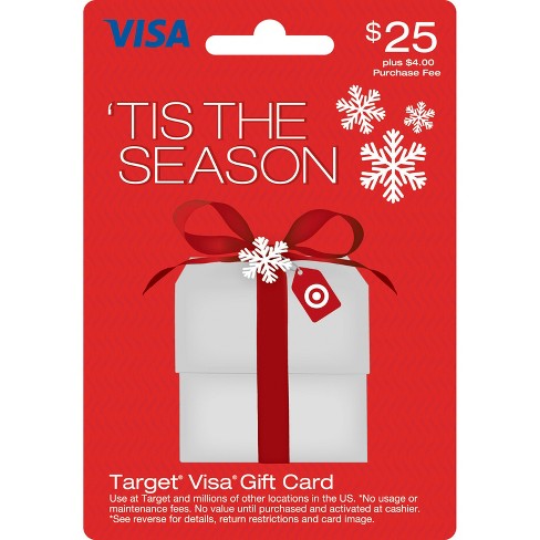 Visa Holiday Gift Card 25 4 Fee Target - 25 dollar gift roblox card email delivery