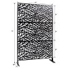 Grungis Matrix Metal Decorative Patio Screens,Freestanding Privacy Fence Panels Screen for Deck Balcony Patio,Leaf Shape,76" H×48" W - 2 of 4