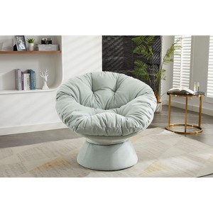 NicBex Oversized Papasan Chair Swivel Accent Chair with 360 Degree Swivel Barrel Chair for Living Room, Bedroom - 1 of 4