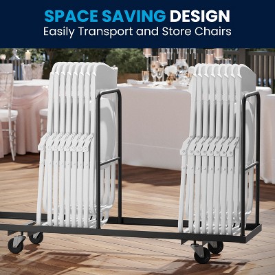 Hercules Heavy Duty White Plastic Folding Chair 2-Pack