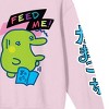 Tamagotchi Feed Me Adult Pink Crew Neck Sweatshirt - 3 of 3