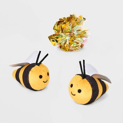 Bees Cat Ball Plush Toy Set - 3pc - Boots & Barkley™
