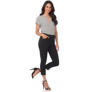 Rekucci Secret Figure Women’s Pull-On Slim Fit Cropped Jeans – 4 Season Style - 1 of 4