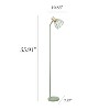 Simple Designs 55.91" Industrial Farmhouse Fusion Adjustable Cage Wire Accent Floor Lamp - 3 of 4