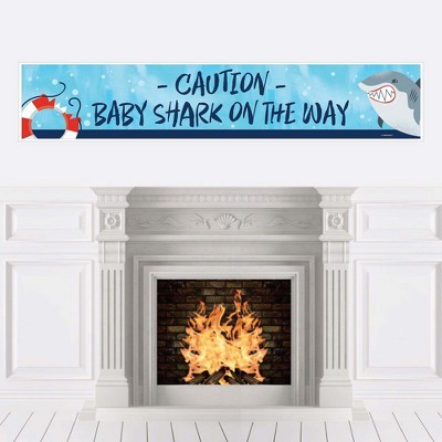 Big Dot of Happiness Shark Zone - Jawsome Shark Baby Shower Decorations Party Banner