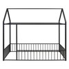 CAVINAS Twin/Full Size Bed Frame with House Roof & Fences,Metal Floor Bed for Kids Room,Bedroom - 4 of 4