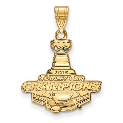 Black Bow Jewelry 14k Yellow Gold St. Louis Blues NHL Large Pendant