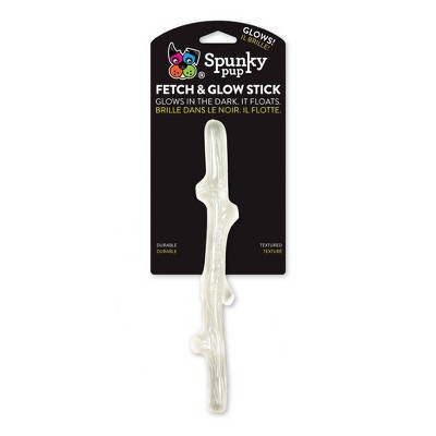 Spunky Pup Fetch & Glow Stick Dog Toy - White