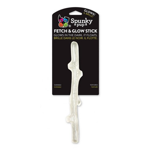 Spunky Pup Fetch & Glow Stick Dog Toy - White : Target