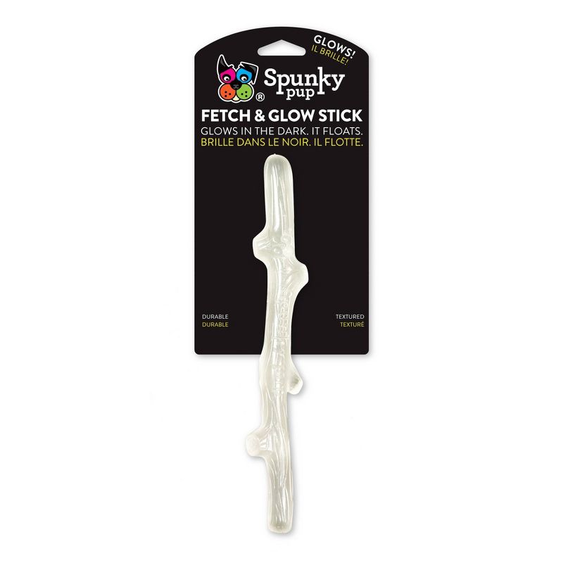 Spunky Pup Fetch &#38; Glow Stick Dog Toy - White, 1 of 6