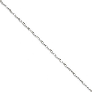 Black Bow Jewelry 2mm Polished Spiral Link Chain Bracelet in Stainless Steel - 1 of 4
