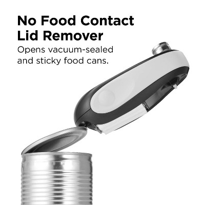 Compact Black and White Electric Can Opener