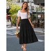 INSPIRE CHIC Women's High Waist A Line Boho Midi Skirt - 3 of 4